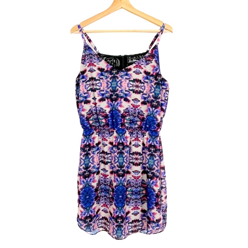 Sam Edelman Sleeveless Mini Dress Printed Purple Pink Sz M